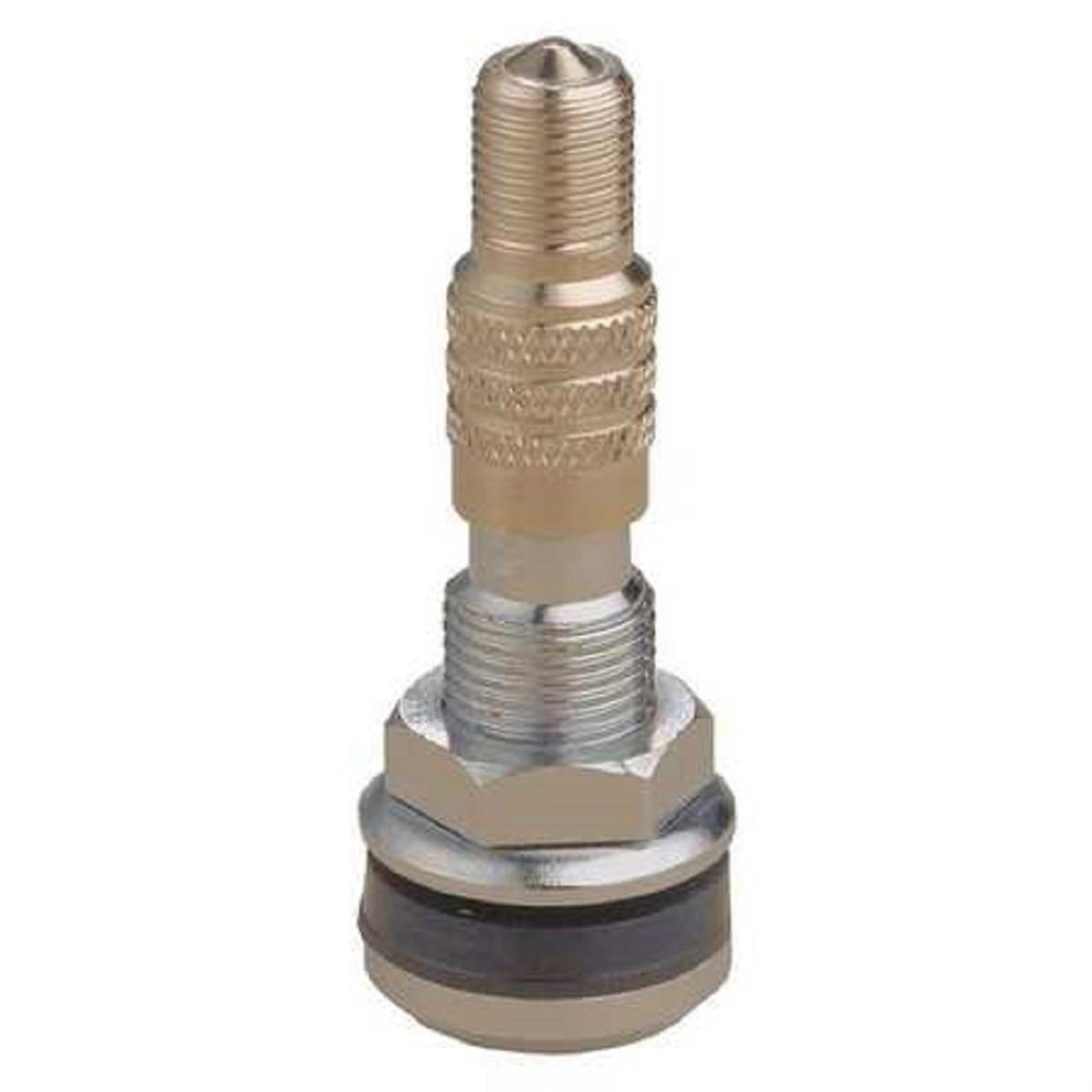 Haltec Tire Valve for Ford F-Series Trucks — Nickel Finish, 19.5in. Accuride Steel Wheels, Model# HALTV-416.DS1